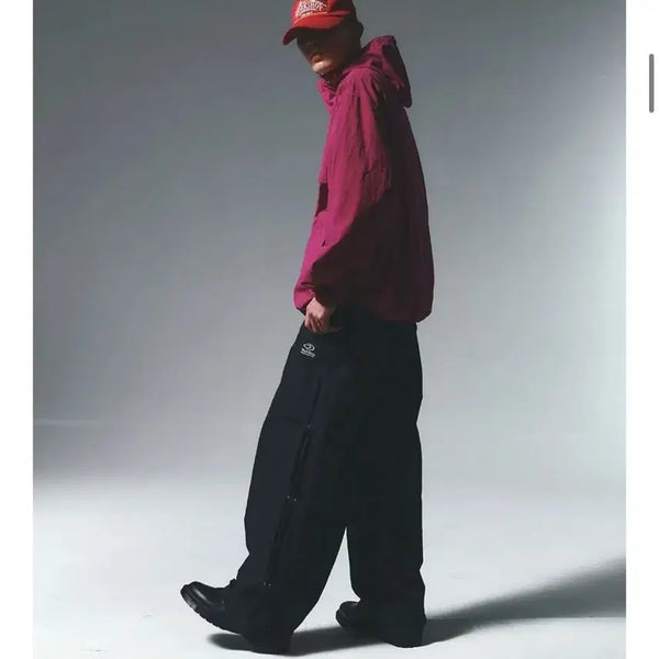[BUNJANG] Travel Side Snap Track Pants Black / 트래블 사이드 스냅 트랙팬츠 블랙