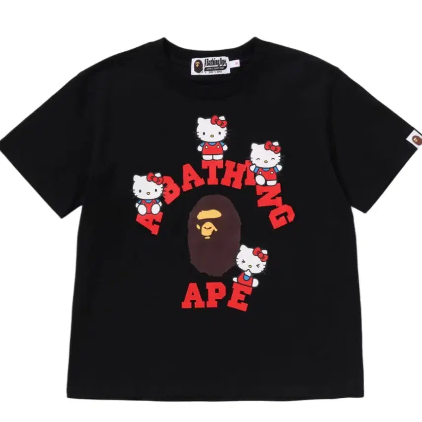 [BUNJANG] Sanrio x Bape Hello Kitty Collaboration T-Shirt / 산리오 x 베이프 헬로키티 콜라보 티셔츠 새상품