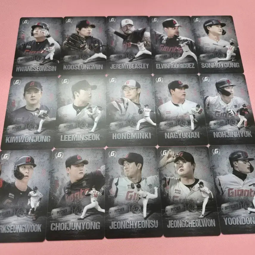 [BUNJANG] Lotte Giants Photocard Bundle Set / 롯데자이언츠 포카 15장 일괄