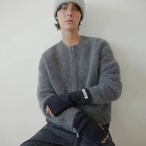 [BUNJANG] LEBA Cloudy Alpaca Zip-up Knit / 르바 Cloudy Alpaca Zip-up Knit 니트 집업