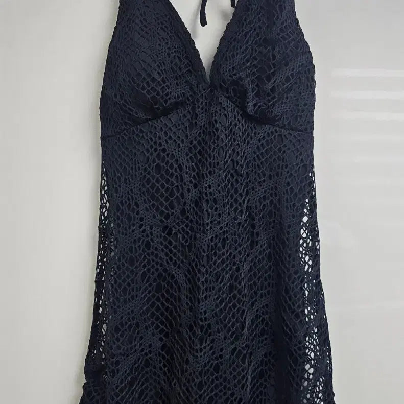 [BUNJANG] ELLE Black Lace Swimsuit Cover-up / ELLE 엘르 블랙 레이스 수영복 커버업