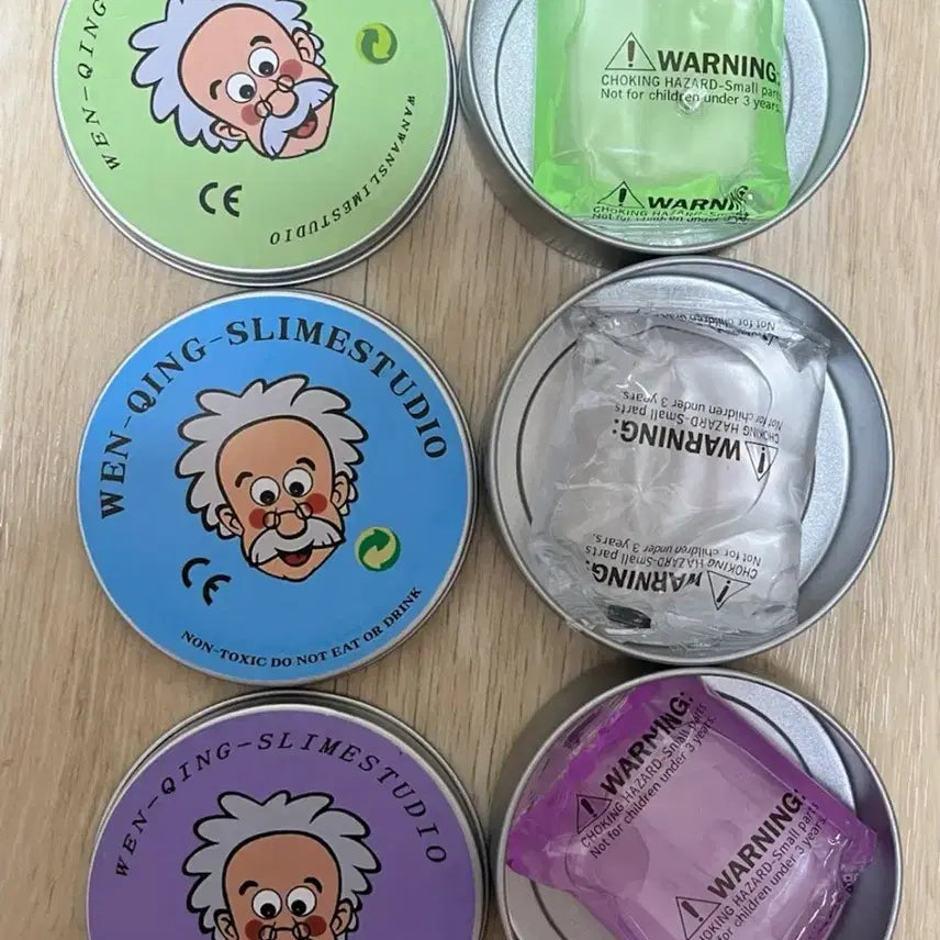 [BUNJANG] Box Ferty Slime Clear, Purple, Green (Set of 3) / 급처)) 박사퍼티슬라임 새상품