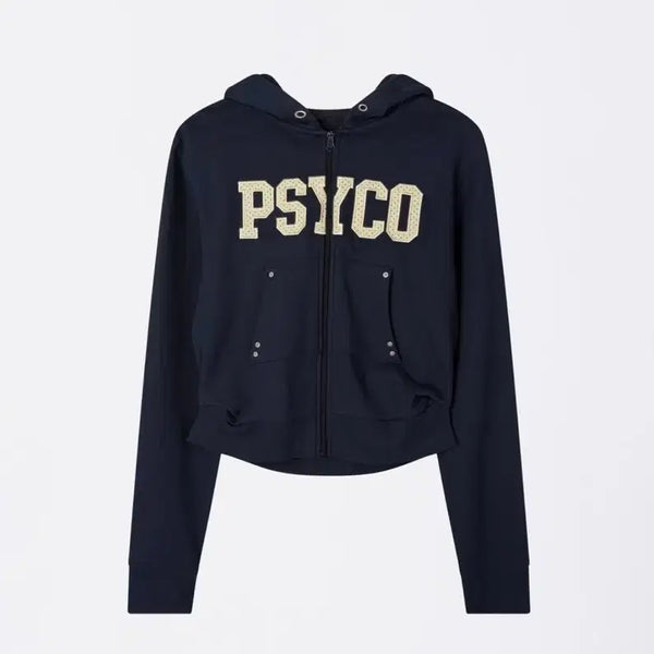 [BUNJANG] Sculptor Cottage Zip-Up Hoodie & Shorts Set Navy / 스컬프터 Cottage Set