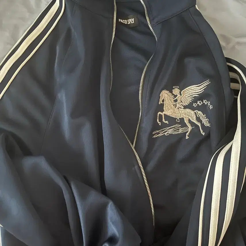 [BUNJANG] PACO SUPPLY Falling Angel Training Jacket Navy / 파코서플라이 폴링 엔젤 트레이닝 자켓 네이비