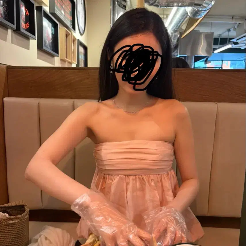 [BUNJANG] H&M Off-the-Shoulder Balloon Fit Top with Ribbon Detail / h&m 오프숄더
