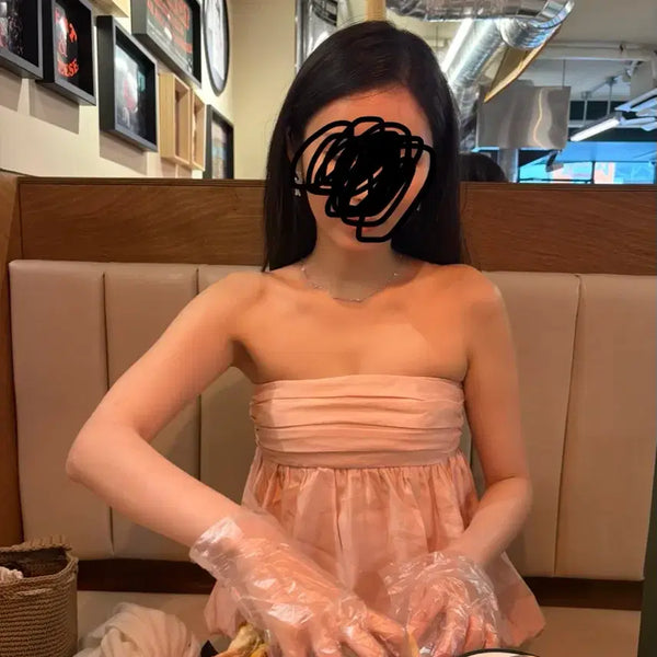 [BUNJANG] H&M Off-the-Shoulder Balloon Fit Top with Ribbon Detail / h&m 오프숄더
