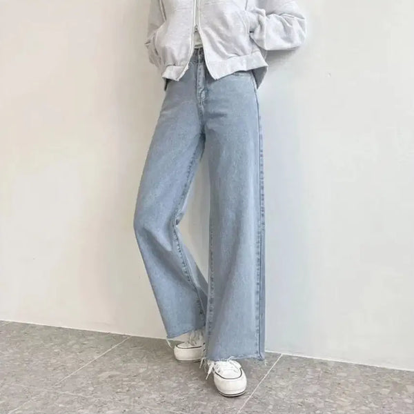 [BUNJANG] Light Wash Denim Pants with Back Elastic Waistband / 뒷밴딩 연청 데님팬츠