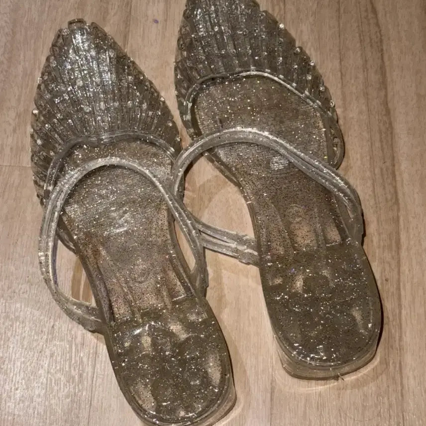 [BUNJANG] Glitter Jelly Shoes (250mm) / 반짝이는 글리터 젤리슈즈 250mm