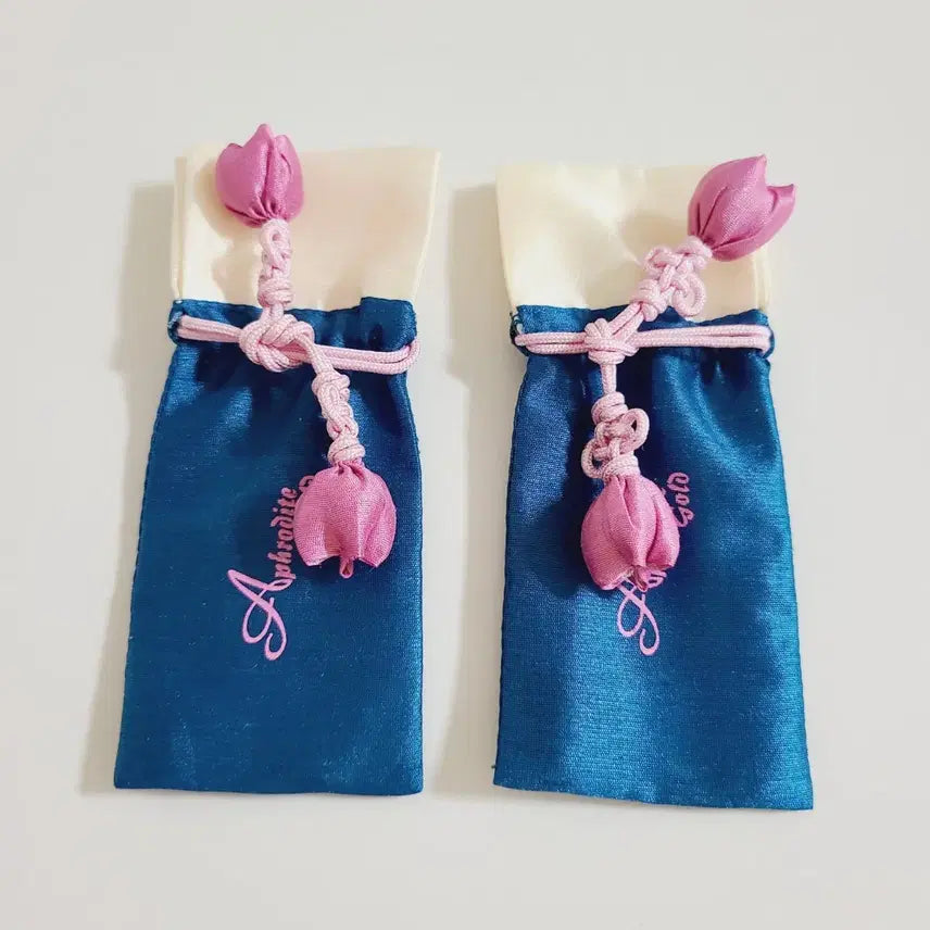 [BUNJANG] Traditional Bokjumeoni Pouch Set (2 pcs) - Gold Ring & Jewelry Case Storage / (새상품) 2개 세트 전통 복주머니 파우치 골드 돌반지 쥬얼리 케이스 금 정리 보관함 한국 묶음
