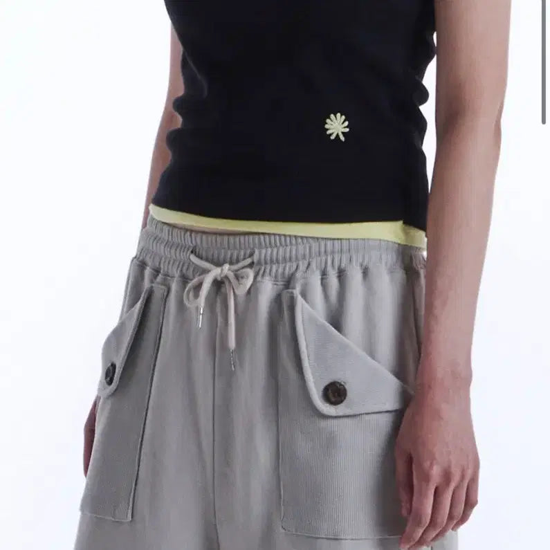 [BUNJANG] Dandel Rib Pocket Easy Sweatpants Cream / 단델 dandel 이지 스웻팬츠 크림 (남녀공용)