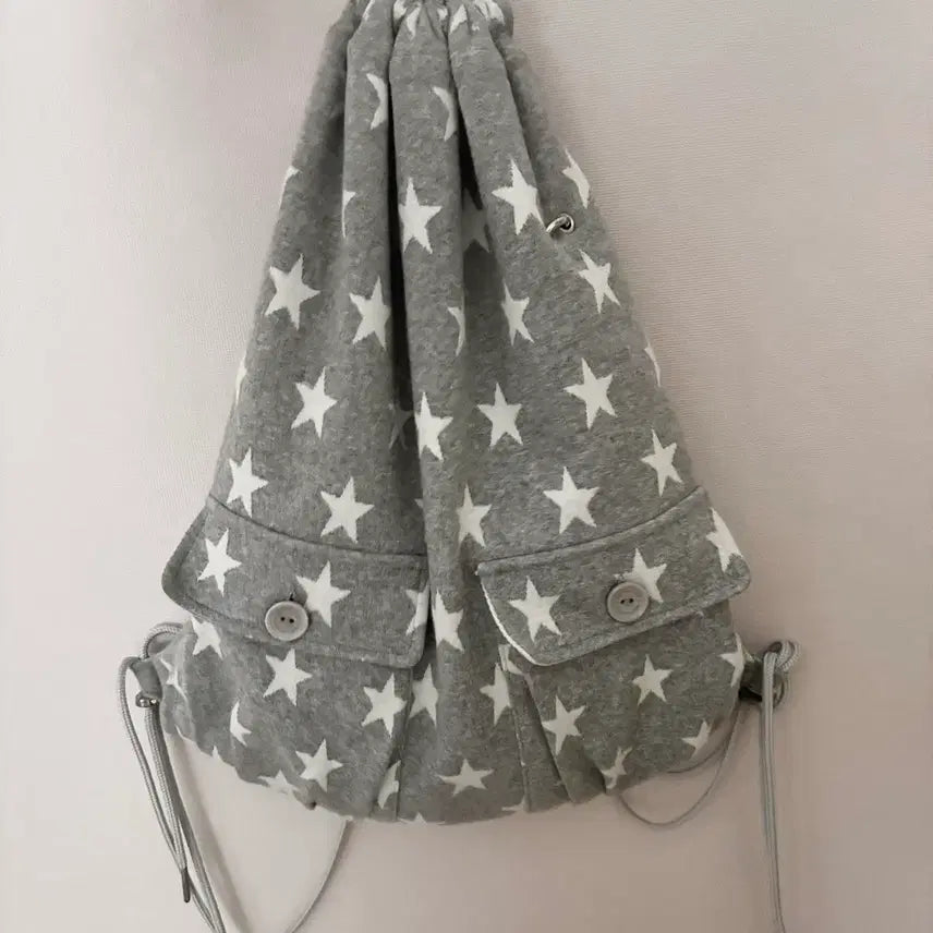 [BUNJANG] SETUPEXE Star Pocket String Bag Melange Grey / 셋업이엑스이 스타 포켓 짐색 멜란지스레이 스트링백 STAR