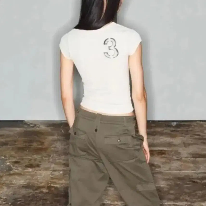 [BUNJANG] theopen product Fitted Number 3 T-shirt Size 1 / 더오픈프로덕트