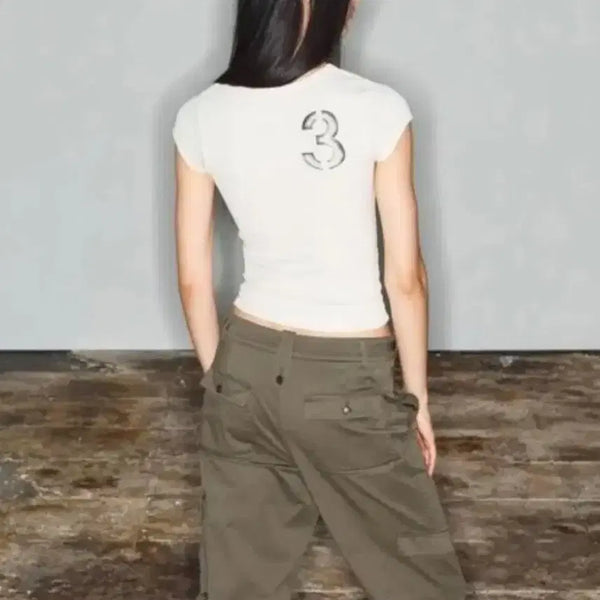 [BUNJANG] theopen product Fitted Number 3 T-shirt Size 1 / 더오픈프로덕트