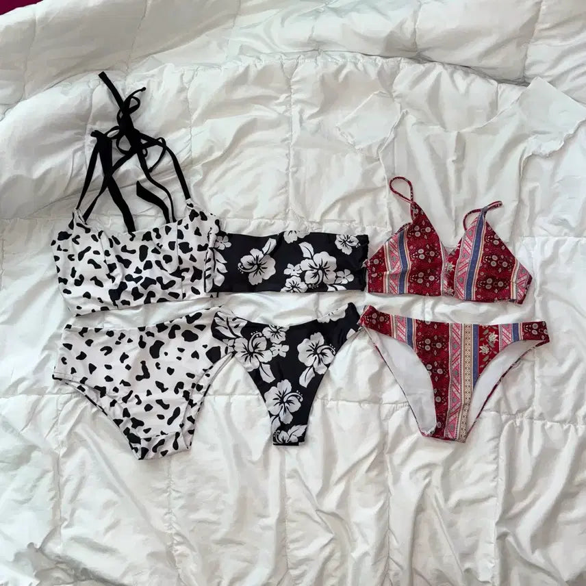 [BUNJANG] Zaful 3-Piece Vacation Bikini Set / 휴양지 비키니 3종 세트 (s)