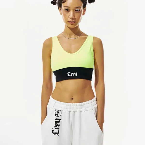 [BUNJANG] LEEY YEEL Neon Logo Bralette / LEEY YEEL Logo Bralette Neon 네온 로고 브라탑 탑