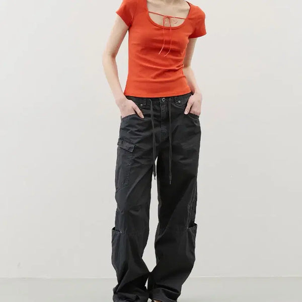 [BUNJANG] Citybreeze Utility Wide Pants Charcoal XS / 새상품>>시티브리즈 유틸리티 와이드 팬츠 차콜 XS