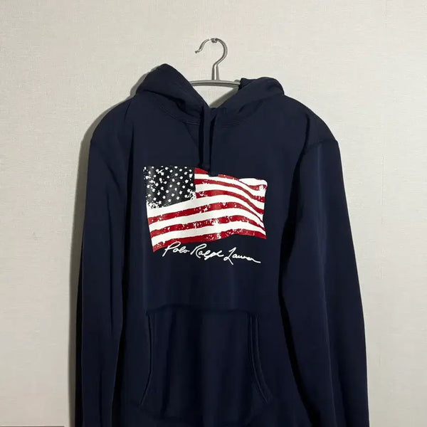 [BUNJANG] Polo Ralph Lauren "Stars and Stripes" Hoodie Navy M / 폴로 랄프로렌 성조기 후드티 네이비 M