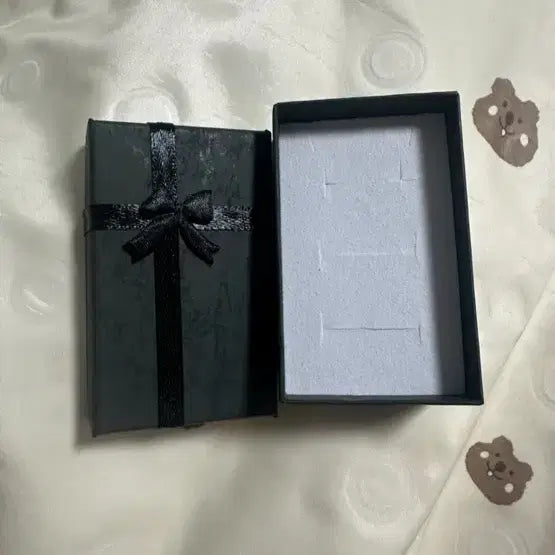 [BUNJANG] Black Jewelry Box Case (Set of 2) / 선물하기 좋은 블랙 주얼리 케이스 2개있음 선물상자 보관함