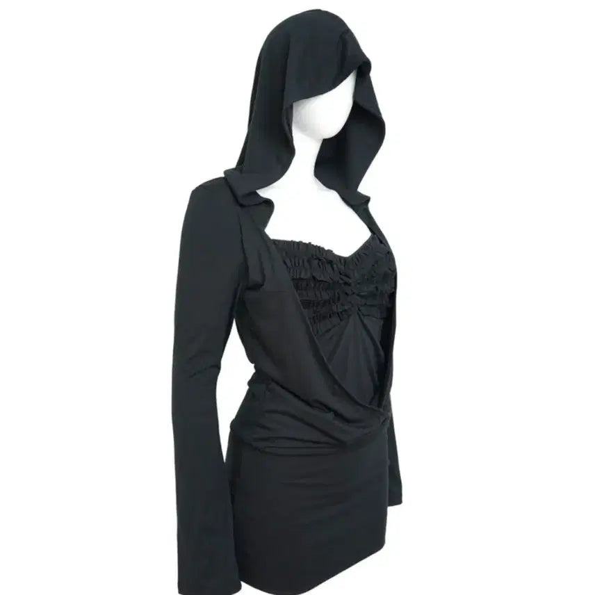 [BUNJANG] Elfelfelf Archives Draped Hoodie Dress / 엘프엘프엘프 아카이브스 드레이프 후디 드레스 elfelfelf archives