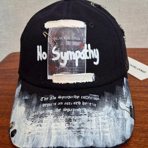 [BUNJANG] Blackblonde No Sympathy Graphic Logo Black Ball Cap / 블랙블론드 No Sympathy 그래픽로고 블랙 볼캡