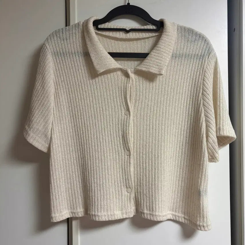 [BUNJANG] Short-Sleeve Knit Cardigan / (택포) 반팔 니트가디건