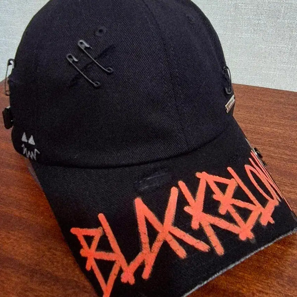 [BUNJANG] Blackblonde Sympathy Graffiti Black Ball Cap / 블랙블론드 sympathy크래피티 블랙 볼캡