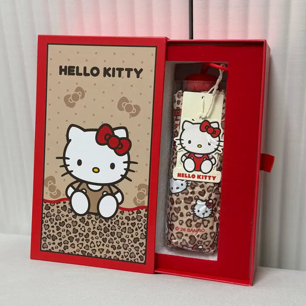 [BUNJANG] Hello Kitty Leopard Print Mini Parasol / [정품 라이센스] 헬로키티 호피무늬 미니양산