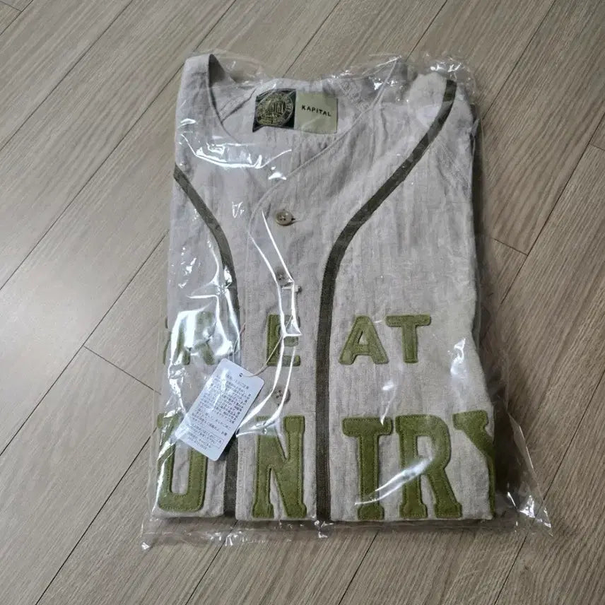 [BUNJANG] Kapital French Linen Great Country Baseball Shirt / 신품 캐피탈 프렌치 리넨 그레이트 컨트리 베이스볼 셔츠