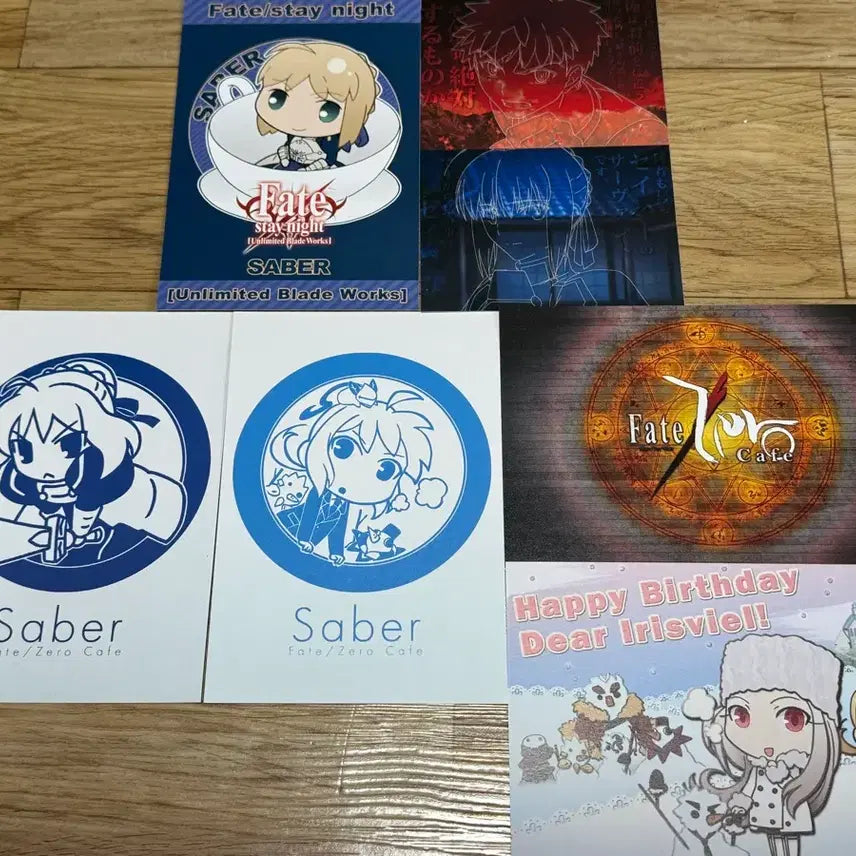 [BUNJANG] Fate/Stay Night Cafe, Fate/Zero Cafe Saber Postcard Set (6 pieces) / 페이트 스테이 나이트 카페, 제로 카페 세이버 엽서 6매