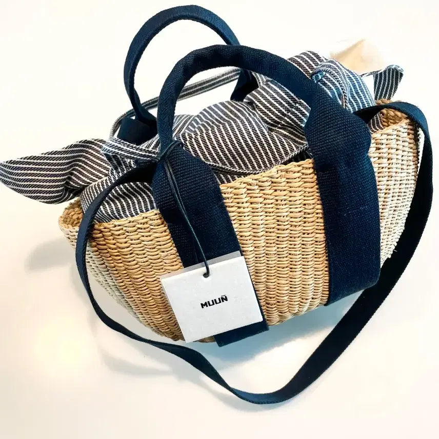 [BUNJANG] MUUN Mini George Rattan Bag Raffia Bag (New) / MUUN 프랑스 라탄백 라피아백 미니 죠지 (새상품)