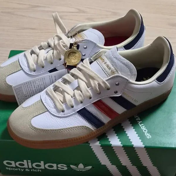 [BUNJANG] Sporty & Rich x Adidas Samba OG White Sneakers (240) / [새상품] 스포티앤리치 x 아디다스 삼바 OG  화이트 (240)