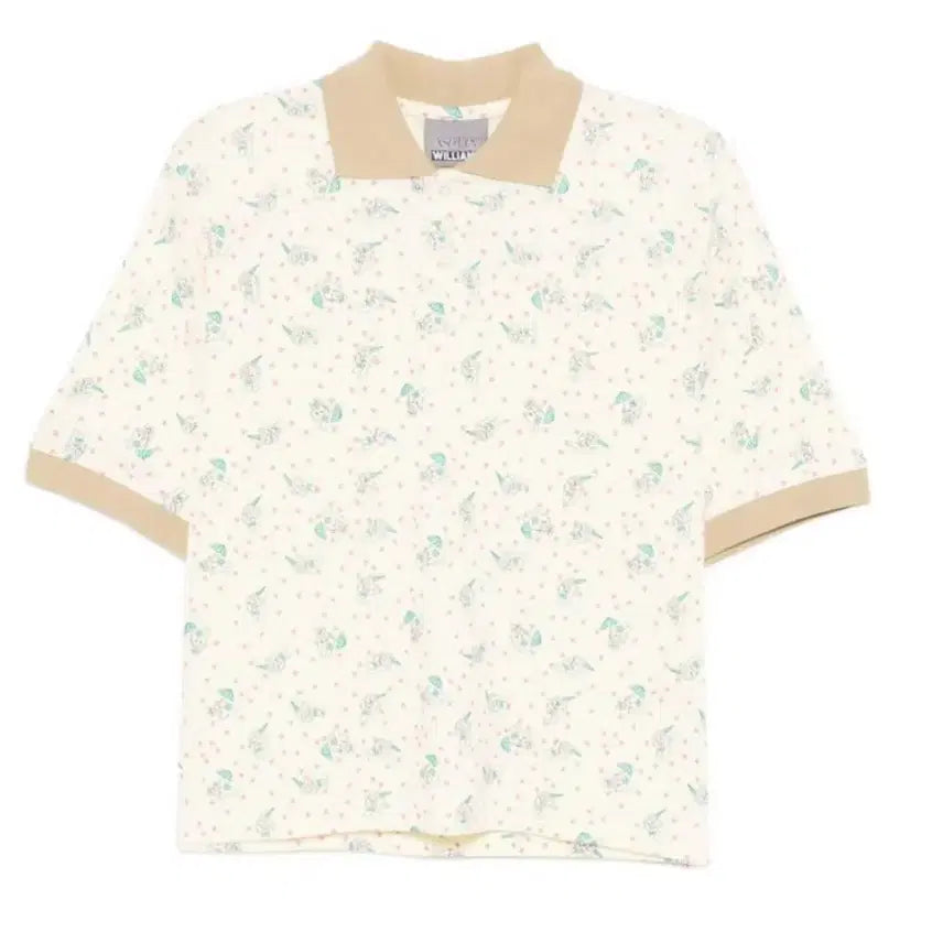 [BUNJANG] Ashley Williams Bunny Print Polo Shirt / 애슐리윌리엄스 바니프린트 폴로셔츠