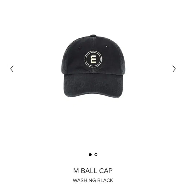 [BUNJANG] Minitmute M Washed Black Cap / minitmute 미닛뮤트 M 볼캡 워싱 블랙