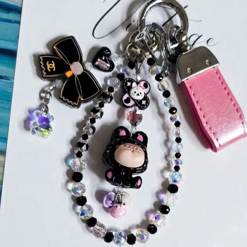 [BUNJANG] Handmade Amaryllis Figure Car Keyring with Tool / 핸드메이드자동차키링