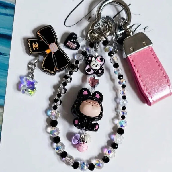 [BUNJANG] Handmade Amaryllis Figure Car Keyring with Tool / 핸드메이드자동차키링