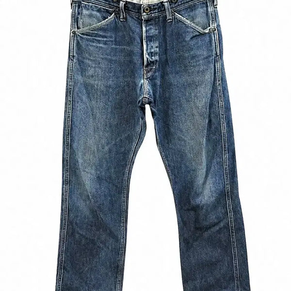 [BUNJANG] Old Joe Dusty Trousers Pants Indigo Blue 100% Cotton / 올드조 데님 신치백 더스티 트라우저 팬츠