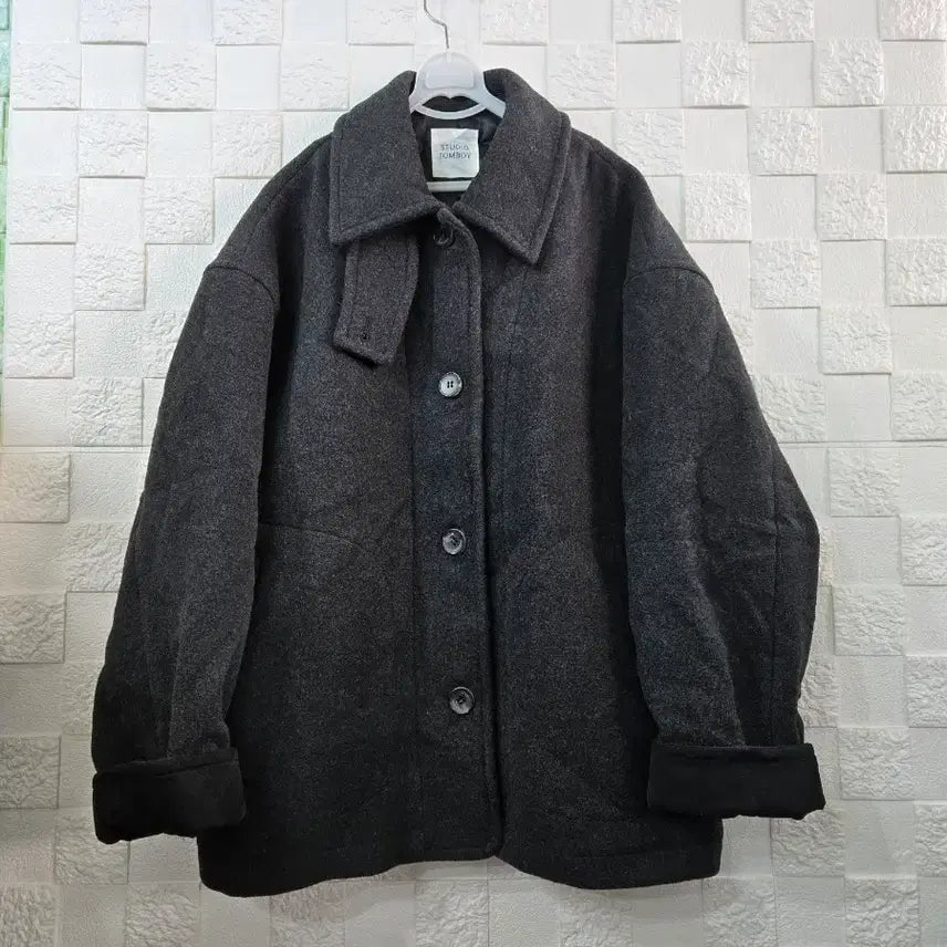 [BUNJANG] Tomboy Oversized Thick Charcoal Color Jacket / 톰보이  24년  오버핏  도톰 상태굿