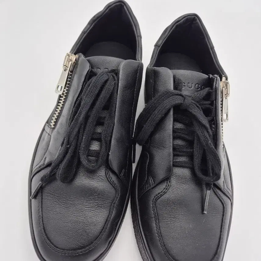 [BUNJANG] Gucci Leather Sneakers Black / 구찌 레더 스니커즈 블랙 260