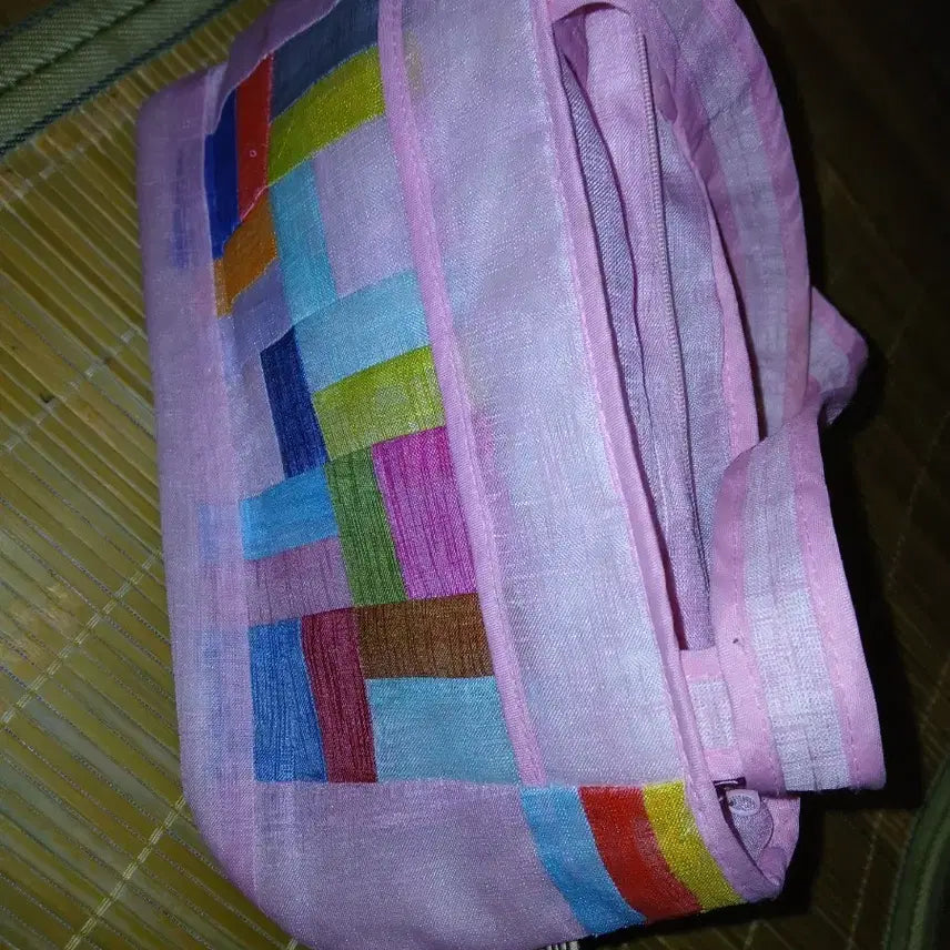 [BUNJANG] Vintage Bojagi Pouch Pink / 빈티지보자기 파우치 핑크색