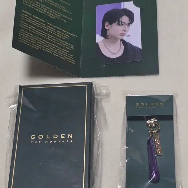 [BUNJANG] BTS Jungkook Golden Necklace, Mic Keychain, Exhibition Entrance Benefit Bundle Set / 정국 골든 목걸이 + 마이크키링 + 전시회 입장 특전*일괄판매*