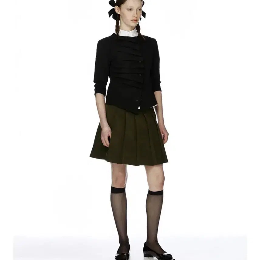 [BUNJANG] Bromola MIDI PLEATS SKIRT (Khaki) / 새상품) 버뮬라 MIDI PLEATS SKIRT (KHAKI)