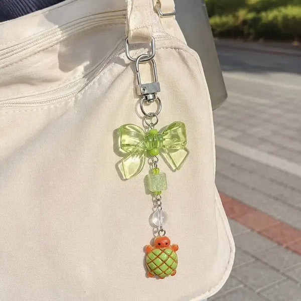 [BUNJANG] Melon Bread Turtle Handmade Keyring / 메론빵 거북이 키링 | 핸드메이드 | 2개 한정