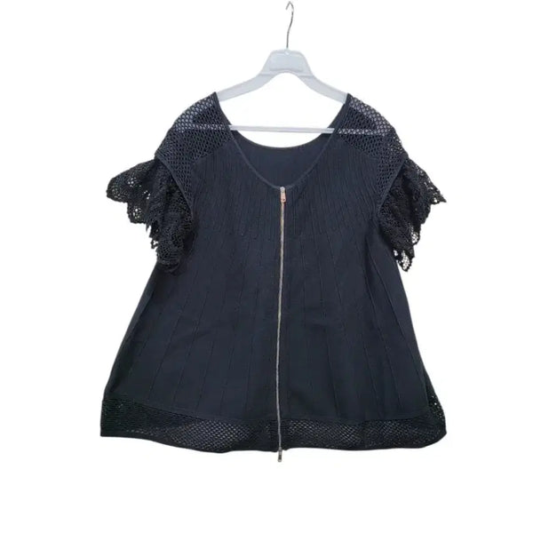 [BUNJANG] DEWL In-yeon Zip-up Blouse / 듀엘 인견 집업 블라우스
