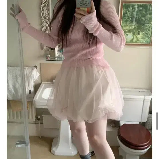 [BUNJANG] Marbling Bubble Mini Skirt / 새상품 마블링 BUBBLE MINI SKIRT