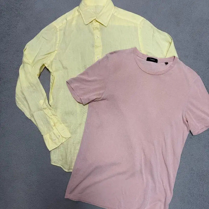 [BUNJANG] Massimo Dutti & Theory 23SS Linen Shirt & Silky Cotton T-Shirt Bundle Set / 마시모두띠&띠어리 23ss 린넨셔츠&실키티셔츠 일괄 95-98사이즈