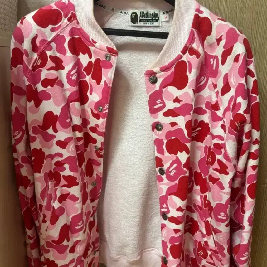 [BUNJANG] BAPE Pink Camo Cardigan / 베이프 핑크 카모 가디건