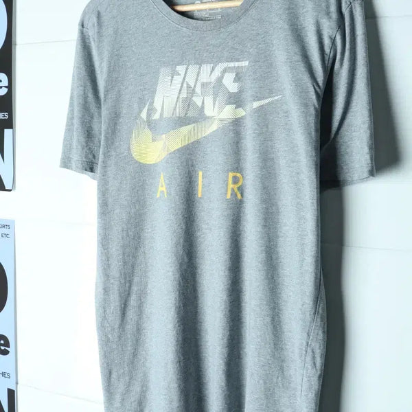 [BUNJANG] Nike Big Logo T-Shirt Grey Old School / (M-L) 나이키 반팔 티셔츠 빅로고 그레이 올드스쿨-H35778