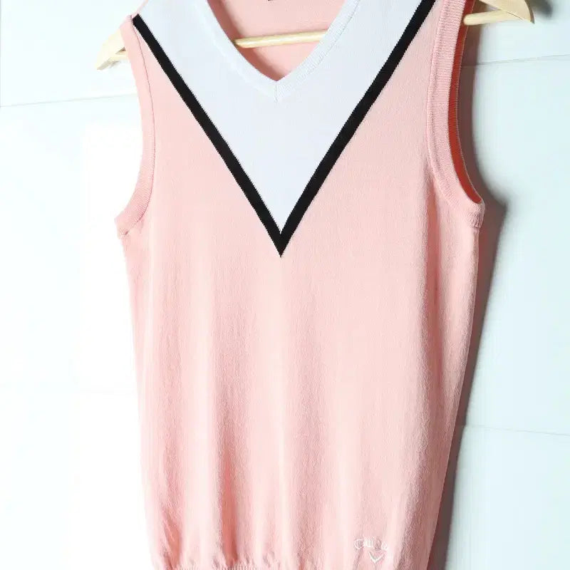 [BUNJANG] Callaway Knit Vest Light Pink / W(M) 캘러웨이 니트 조끼 베스트 골프 연핑크 딸기우유-H35793
