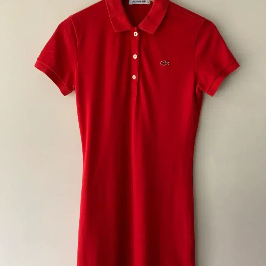 [BUNJANG] Lacoste Red Polo Dress / 라코스테 원피스