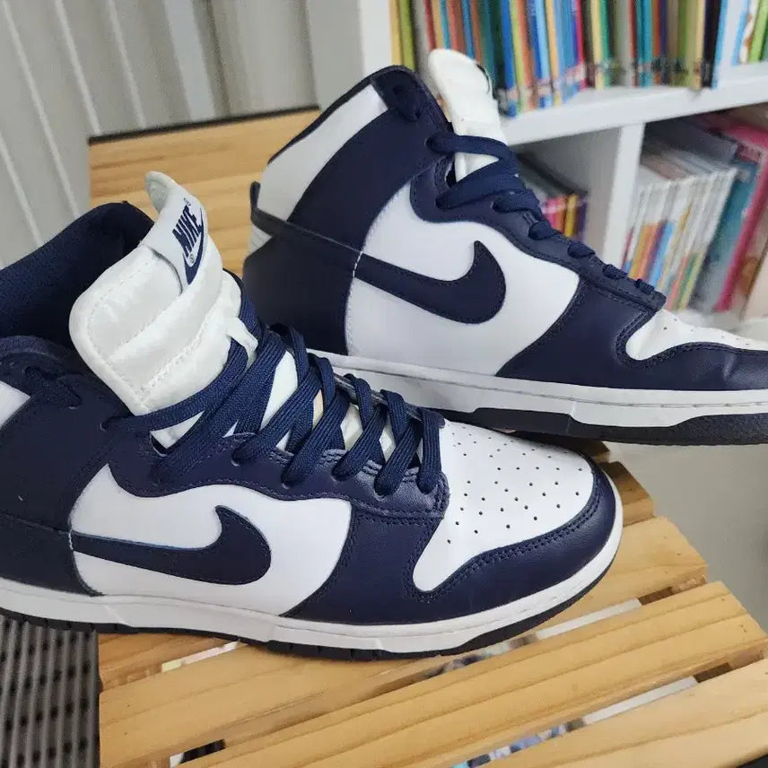 [BUNJANG] Nike Dunk High Retro White Midnight Navy (265mm) / 1회 착 / 나이키 덩크하이 레트로 화이트 미드나잇네이비 / 265mm